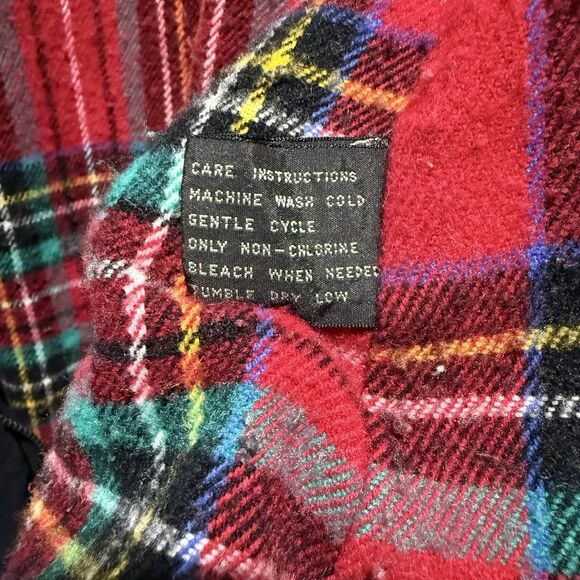 Vintage JW Robinsons Corduroy Jacket Small Black Plaid Flannel Lined 80s 90s - Picture 12 of 15